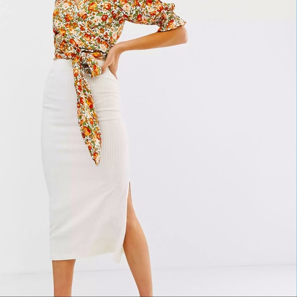 Free People Helen Ribbed Corduroy Tube Skirt - Picture 2 of 9